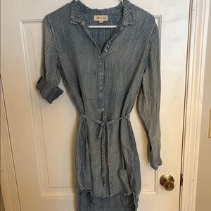 Blue Striped Long Sleeve Tunic